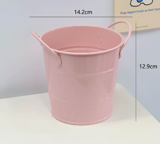 Supplier image of one plain pink metal pen cup