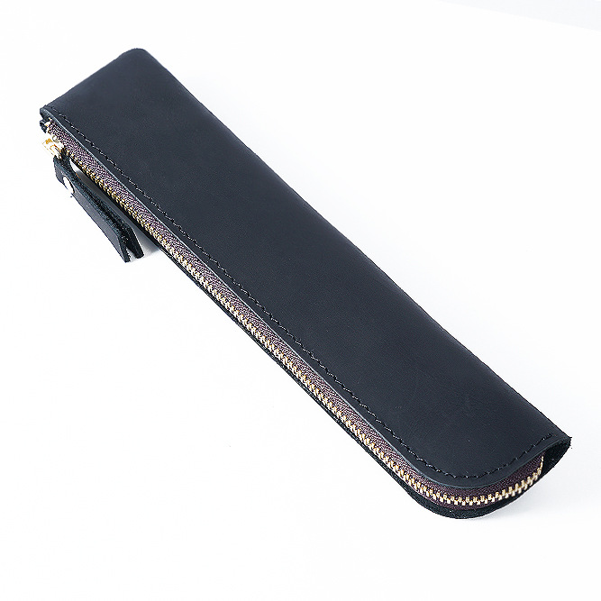 Supplier image of one black slim zipped pen case